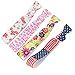 Mybigqueen No Crease Ouchless Elastics Hair Ties Styling Accessories Ribbon Ponytail Holders Bows Rubber Bands Fold Over Elastic For Women Girls Prints 100 ties