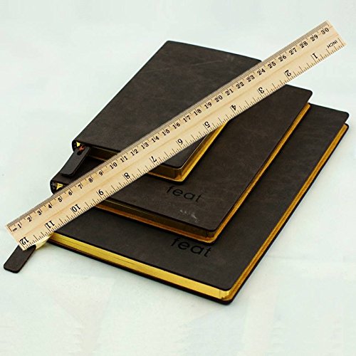 ONEST 30 Pack Wooden Rulers Student Rulers Wood School Rulers Measuring Ruler Office Rulers,2 Scale, 30 cm and 12 Inch