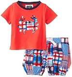 Mud Pie Baby-Boys Newborn Crab Plaid Diaper Cover Set, Multi, 0-6 Months