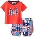 Mud Pie Boys' Baby Newborn Crab Plaid Diaper Cover Set, Multi 0-6 Months
