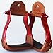 PRORIDER Horse Saddle Barrel Racing Aluminium Western Stirrups Tack Rodeo RED 5181RDthumb 1