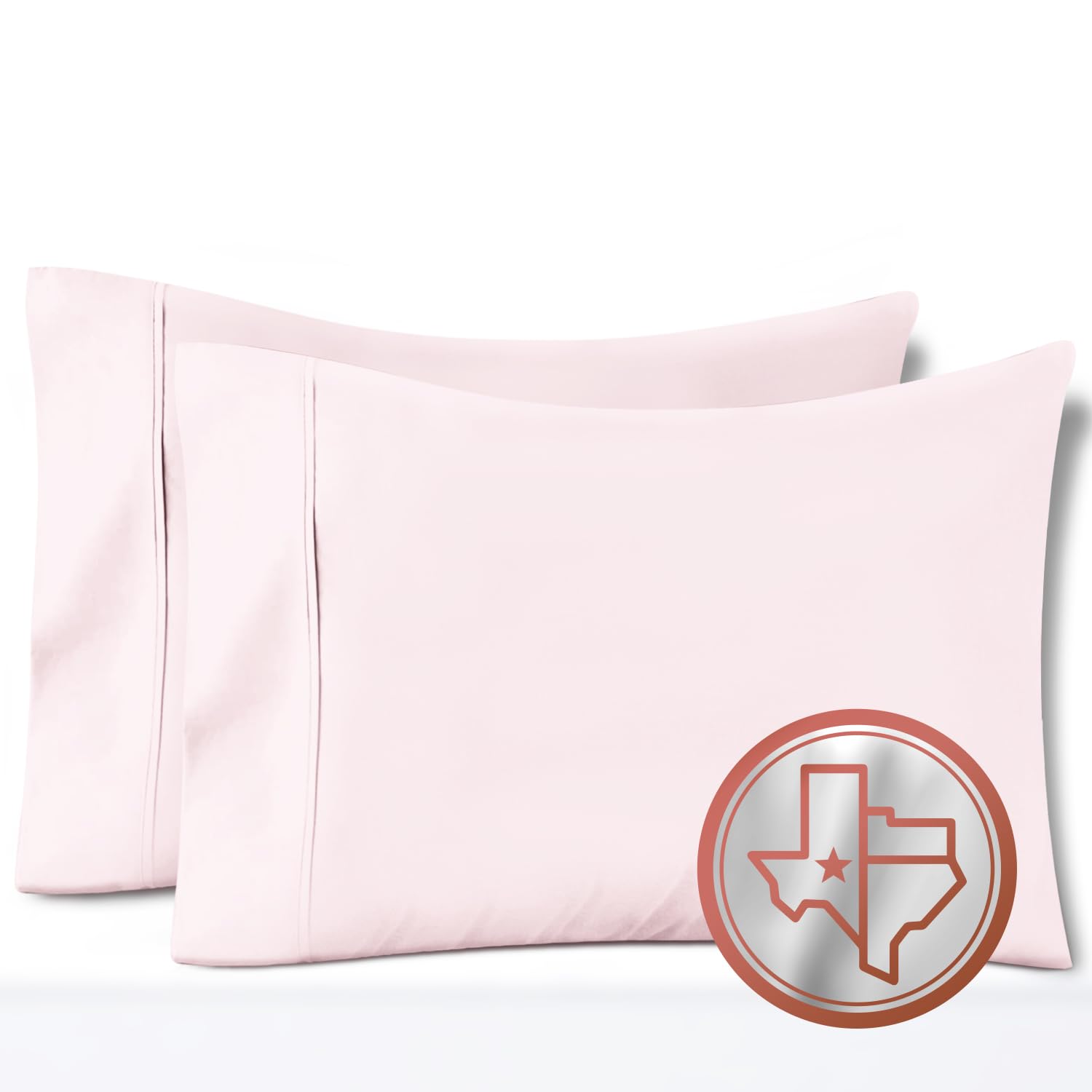 Photo 1 of **SIMILAR ITEM***TEXAS LINEN CO. 100% Egyptian Cotton Pillow Cases Set of 2, 600 Thread Count Peach King Pillowcase for Sleeping, Soft, Silky Sateen Weave Bed Pillow Cover, Extra Long Staple Cotton Pillowcases