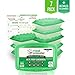 MEAL PREPSTER Meal Prep Containers (1-Compartment) - Reusable Microwavable BPA-Free - Plastic Food Safe Storage Container Lunch Boxes (28 OZ) (Clear / Green lid) + 5 Printable Planners! (7 pack)
