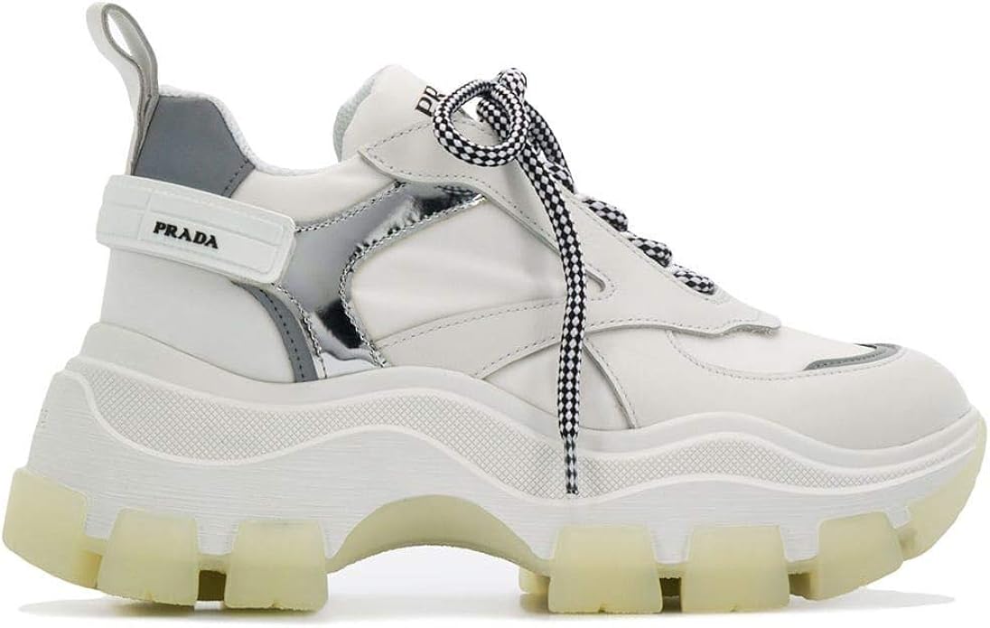 Amazon.com | Prada Luxury Fashion Womens 1E586LF0753KZLF0J36 White Sneakers | Fall Winter 19 