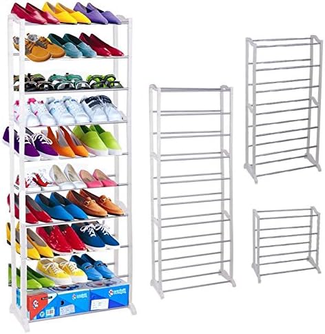 (US STOCK)Pesters 4/7/10 Tier Classics DIY Free Standing Shoe Racks, 30 -Pair Space-saving Shoe Tower Organizer Shelf