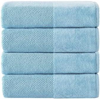 INCANTO TURKISH COTTON BATH TOWEL SET, MADE IN TURKEY (SET OF 4)