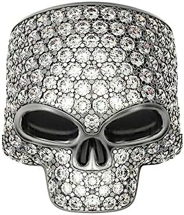 Amazon.com: Ssjewel Chino Antrax Ring Iced Out Diamond 925 Silver