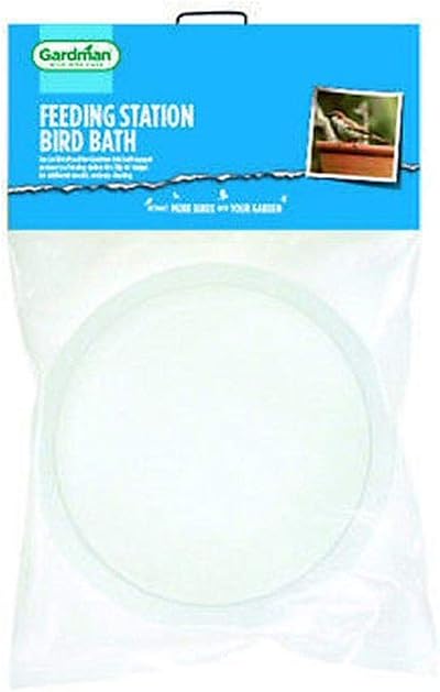 Gardman A01511 Feeding Station Bird Bath, Clear 17x17x4 cm