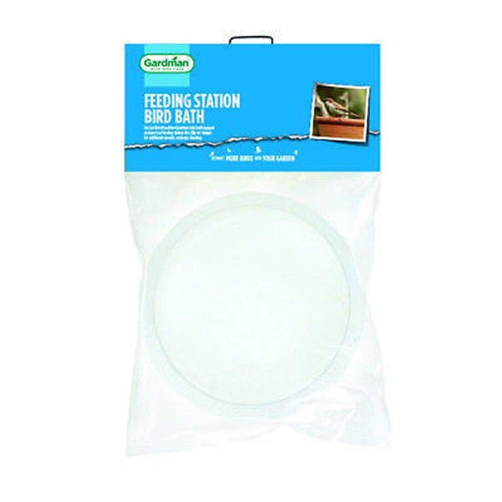 Gardman A01511 Feeding Station Bird Bath, Clear, 17x17x4 cm