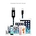 Lightning Cable, Earfly Visible Flowing Lightning to USB Cable 3 ft, Charging Cables Work with iPhone 7/iPad/iPod and More.( Black+ Blue)