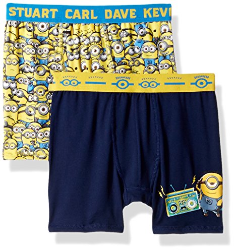 Universal Big Boys  Studios Mixed Athletic Boxer Briefs 2 Pack, Minion Multi, 10