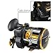 Isafish Trolling Reel with Line Counter Alarm Bell Saltwater Level Wind Ocean Fishing Reels for Sea Bass Grouper Salmon