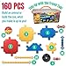 USA Toyz Quarks STEM Building Toys Construction Set - 160 Pc Educational Engineering Toys for Kids with Multilink Spheres, Rods and Panels