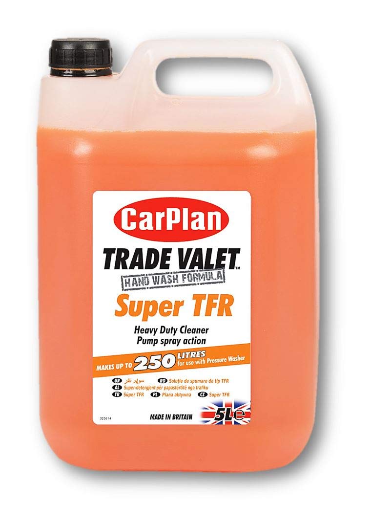 CarPlan Trade Valet Heavy Duty Hand Wash Car Concentrate Super TFR, 5 Litres
