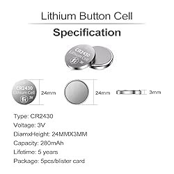 PGSONIC CR2430 3V Lithium Battery