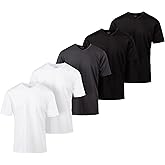 Mens Active T-Shirt - Quick-Dry Athletic Workout Training Stretch V-Neck Short Sleeve Top 5 Pack