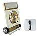 BicycleStore 3 in 1 Multi-function Portable Mini Fan LED Table Lamp Flashlight Solar Light for Home Camping