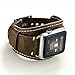 LoveBlue Compatible with Apple Watch Band 44mm 42mm, iwatch Genuine Leather Band Replacement Strap with Stainless Steel Clasp Compatible iWatch Series 4/3/2/1(42mm-Crazy Horse Leather Coffe)