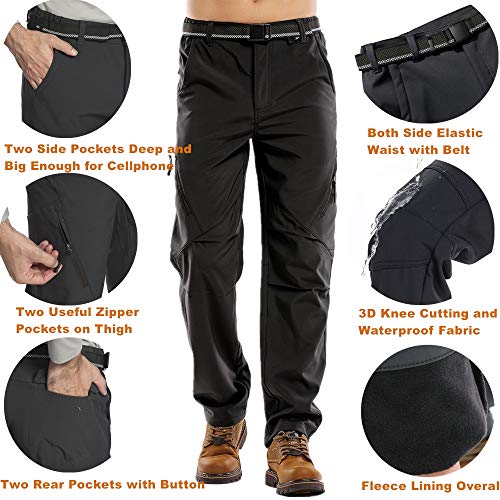 Jessie Kidden Mens Waterproof Hiking Pants, Outdoor Snow Ski Fishing