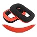 Geekria QuickFit Mesh Fabric Replacement Ear Pads and Headband Pad Set Compatible with Logitech G430, G930 Headphones, Repair Parts Suit (Red-Black)