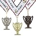All Quality 1st 2nd 3rd Place Cup Star Award Medals - 3 Piece Set (Gold, Silver, Bronze) Includes Ribbon