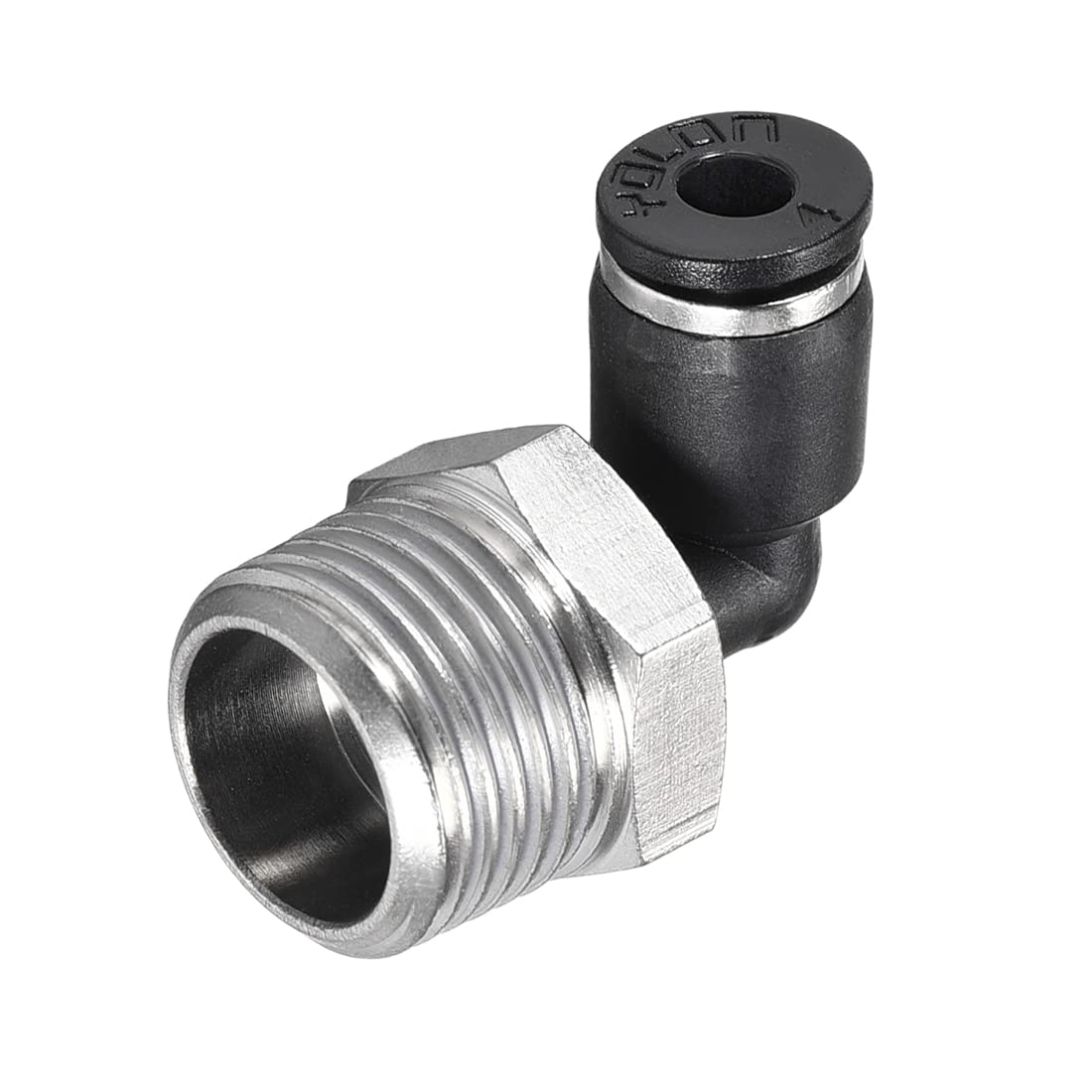 M METERXITY Push to Connect Tube Male Elbow Fitting - 90 Degree Pneumatic Air Push Quick Connect, Apply to Pipe Connection (5/32" OD x 3/8NPT Thread)