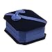 Cosmos Blue Color Velvet Necklace Gift Box Pendant Gift Box Octagonal Jewelry Box with Bow