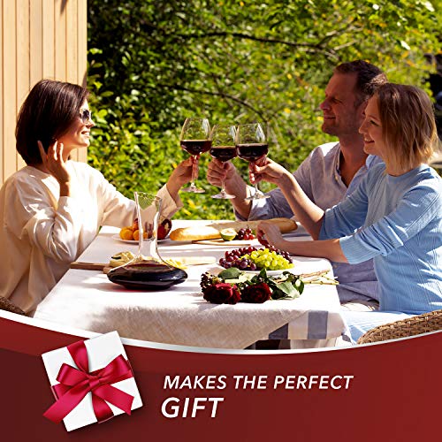 Le Chateau Red Wine Decanter Aerator Crystal Glass Wine Carafe Full