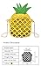 Kukoo Girl Leather Cross Body Bag Pineapple Shaped Creative Single Shoulder Bag Fashion Bag