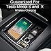 WJM Wireless Charging Center Console Organizer Armrest Storage Box Holder Container Glove Pallet for Tesla Model X Model S