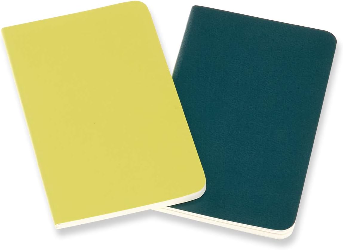 Moleskine QP701K31M20 X-Small Volant Ruled Journals, Pine Green/Lemon Yellow, 6.5 x 10.5 cm - Image 3