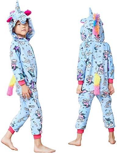 Kids Unisex Animal Unicorn Onesie Pajamas Cosplay Costume Halloween