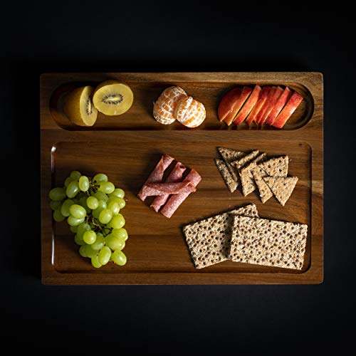 THE BLUE OAK COMPANY Premium Acacia Wood Large Reversible Cutting Board
