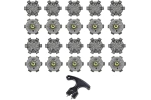 CuiCanfla Professional Golf Cleats - 20 Pcs Anti-Skid Replacement Metal Screw Studs with Removal Tool