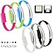OKRAY Flat Bracelet Micro USB 2.0 Sync and Charging Data Cable (0.72 feet) (Pack of 6)