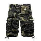 DAVID.ANN Men's Twill Camo Cargo Shorts