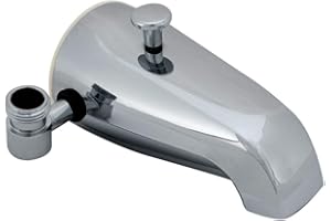 EZ-FLO 5-1/4 Inch Zinc Bath Tub Diverter Spout with Side Outlet, Chrome, 15087