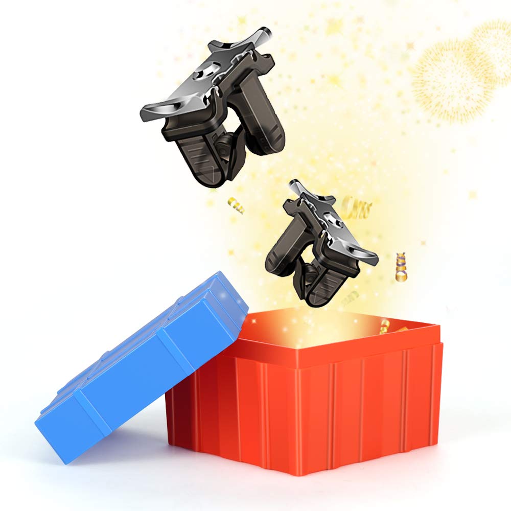 Fortnite PUBG Trigger Mobile Controller - [Upgraded Version] PUBG Mobile Trigger, L1R1 Shooter Trigger Buttons for PUBG/Fortnite/ Rules of Survival for Android & iPhone