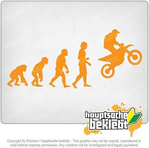 Evolution Motocross Motorcycle 7,9" x 3,5" 15 COLORS - Neon + Chrome! Decal Sticker Bumper Cut Vinyl Motorcycle