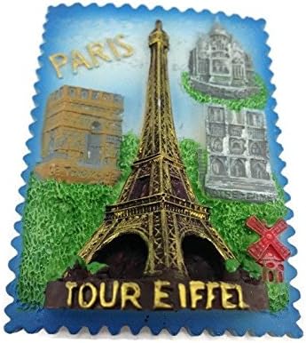 Eiffel Tower France Paris Souvenir Fridge Magnet Toy Set 3D Resin Collection