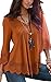 Angashion Women's Flare Sleeve Lace Splice Loose Trim Casual Blouse T-shirt Tops Orange US 8/Tag XL