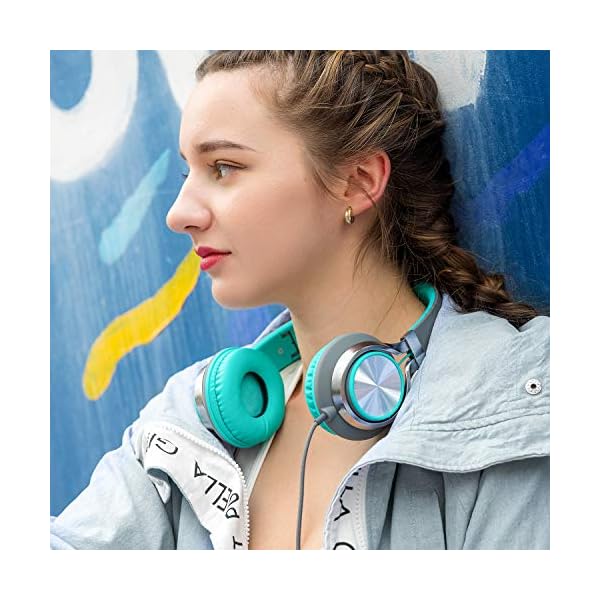 AILIHEN-C8-Headphones-with-Microphone-and-Volume-Control-Folding-Lightweight-Headset-Earphones-for-Cellphones-Tablets-Smartphones-Computer-PC-Mp34-Mint Ailihen C8 Headphones with Microphone and Volume Control Folding Lightweight Headset Earphones for Cellphones Tablets…