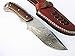 Poshland BC-33, Custom Handmade Full Tang Damascus Steel Skinner Knife - Brown Jute Micarta Handle