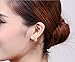 YiYi Operation Crystal Double Sided Ball Silver Plated Stud Tribal Earrings Women's Engagement Gift