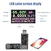 PEMENOL USB Digital Power Meter USB Load Multimeter Voltage Current Battery Power Capacity Charger Temperature Tester with Fast Charging Protocol Detection 0.96 IPS Color Display