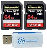 SanDisk 64GB (Two Pack) Extreme Pro Memory Card