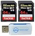 SanDisk 64GB (Two Pack) Extreme Pro Memory Card (SDSDXXY-064G-GN4IN) SDXC 4K V30 UHS-I with Everything But Stromboli (TM) Combo Reader