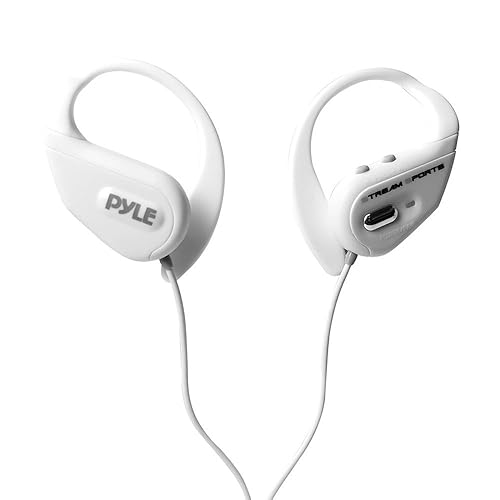Pyle PWBH18WT Water Resistant Bluetooth Streaming Wireless Headphones with Built-in Microphone, White - Amazon deal for $11.99