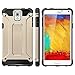 WOLLONY Galaxy Note 3 Case, Rugged Hybrid Dual Layer Hard Shell Armor Protective Back Case Shockproof Cover for Galaxy Note 3 Case - Slim Fit - Heavy Duty - Impact Resistant Bumper(Gold)
