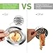 Pictek 3-Piece 4.5-Inch Diameter Non-Deformable Corrosion-Resist Stainless Steel Sink Drain Strainer with Stripe Wave Mesh, Silver